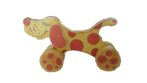 SPOTTED DOG WITH PULL TOY PATTERN