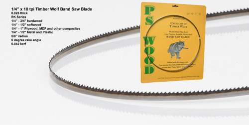 1/4" x 10RK Series Timber Wolf® band saw blade