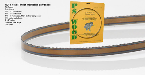 1/2" x 14RK Series Timber Wolf® band saw blades