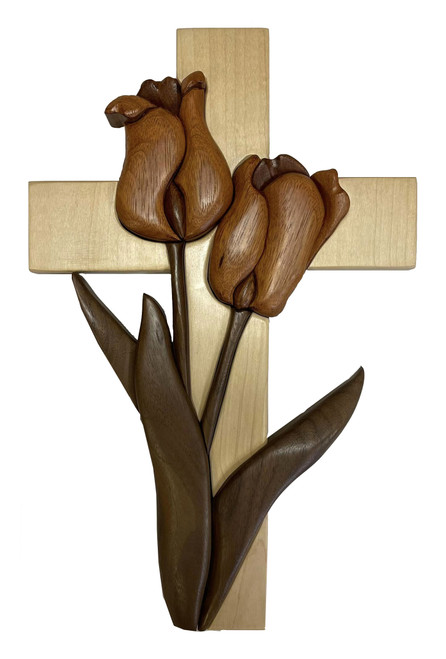 TULIP CROSS INTARSIA PATTERN