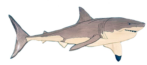 GREAT WHITE SHARK INTARSIA PATTERN