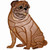 SITTING PUG INTARSIA PATTERN