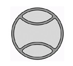 BASEBALL Bowl & Tray Template