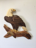 EAGLE WITH FISH INTARSIA PATTERN