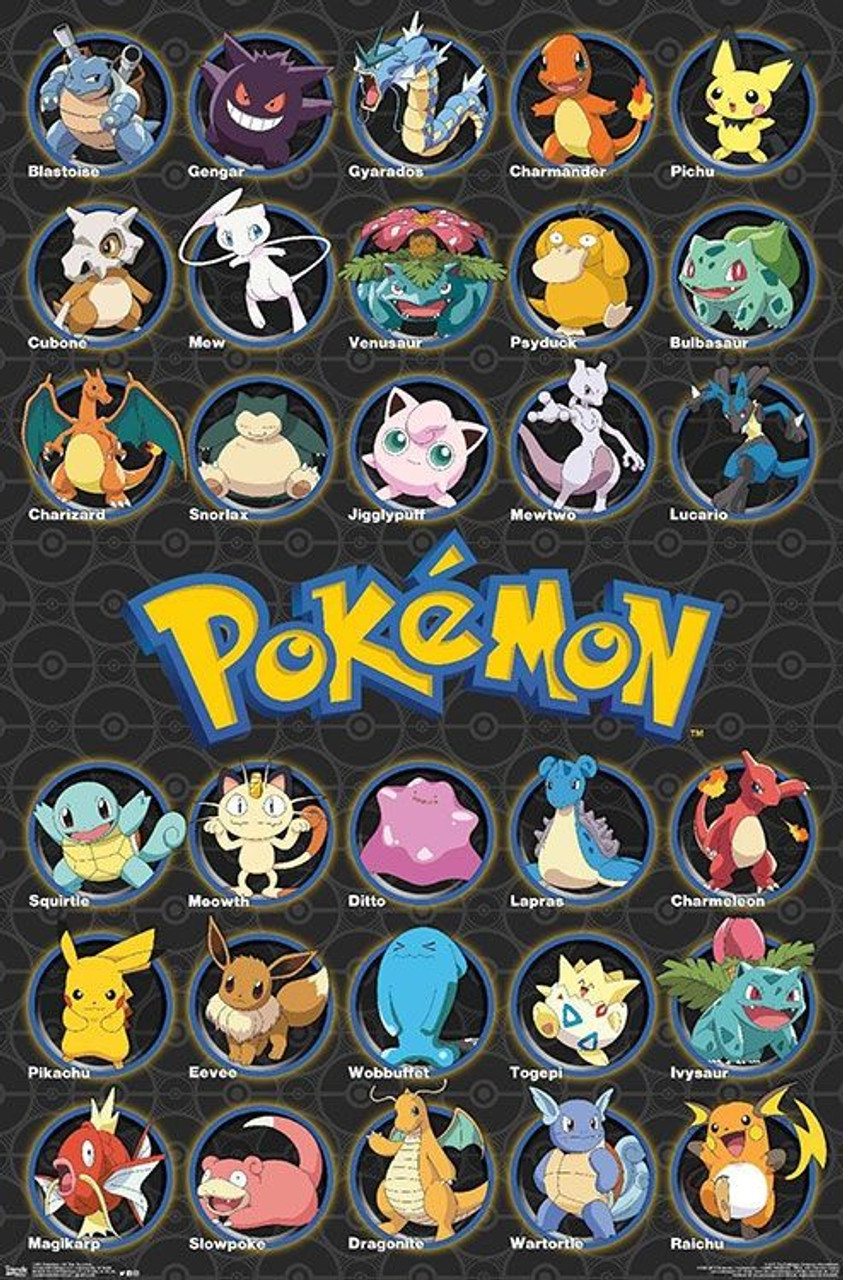 All Time Favorites Pokémon Poster - Gen 1 and 2 - RetreatCost.com - Pokémon  TCG & Accessories | Poster