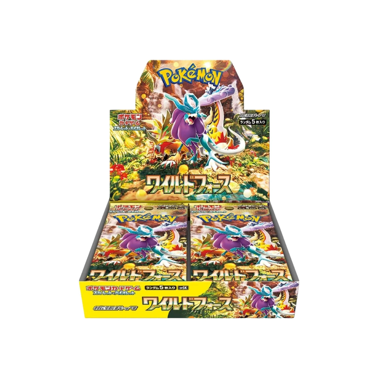 Pokemon TCG Booster Box Pokemon TCG Wild Force Booster Box SV5K Japanese Edition - 30 Packs, 5 Cards Each Pokemon TCG 30 Pack Box