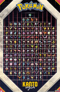 Kanto Region Wall Poster 22" x 34" Kanto Region Wall Poster 22" x 34"
