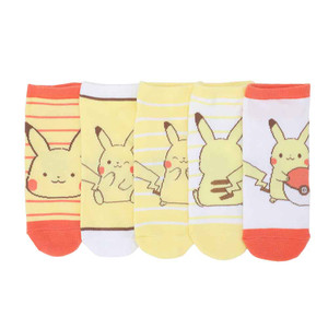 Pokemon Pikachu 5 Pair Womens Ankle Socks Pokemon Pikachu 5 Pair Womens Ankle Socks