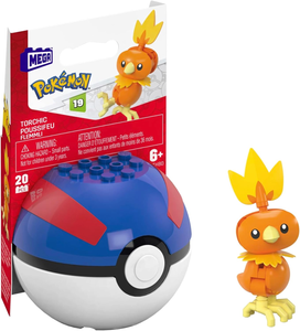 MEGA Pokémon Torchic Building Toy Kit, Poseable Action Figure