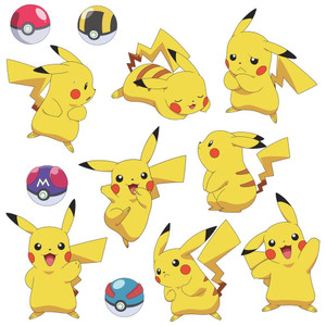RoomMates - Pokemon Pikachu Wall Decals - 12ct