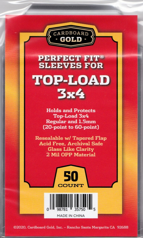 Cardboard Gold - Perfect Fit Sleeves - Top Load 3x4