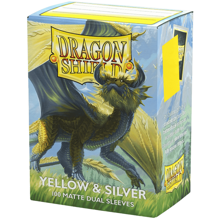 Dragon Shield - Matte Dual Sleeves - Yellow Silver