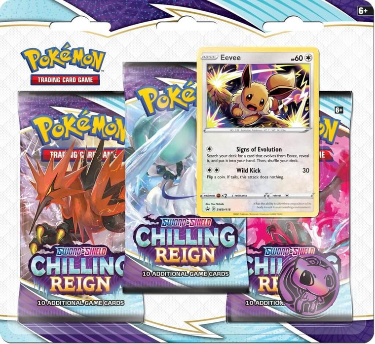 POKÉMON CHILLING REIGN 3 PACK BOOSTER BLISTER (Eevee)