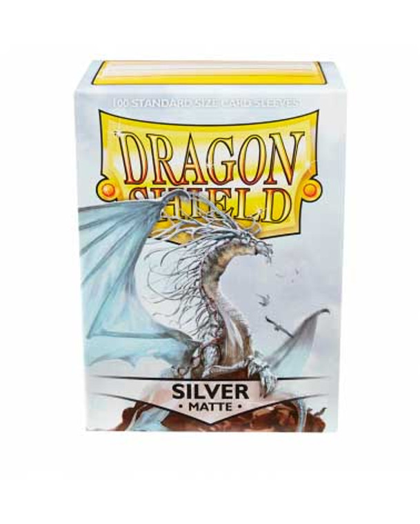 Dragon Shield - Silver - Matte - 100ct Card Sleeves