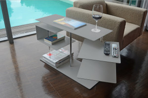 570a - Silver X-Centric 2 Side Table 570a - Silver X-Centric 2 Side Table