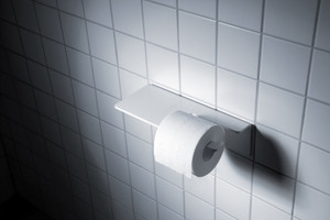 Toilet Paper Holder with small tray in White Toilet Paper Holder with small tray in White