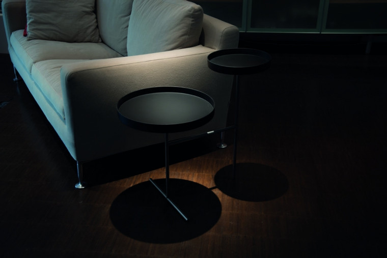 Black Double Tray Table