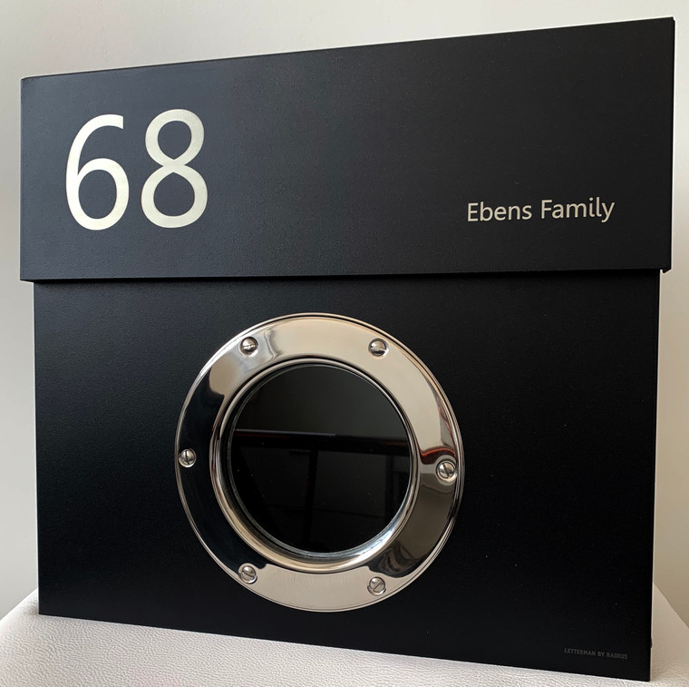 2 numbers laser engraved