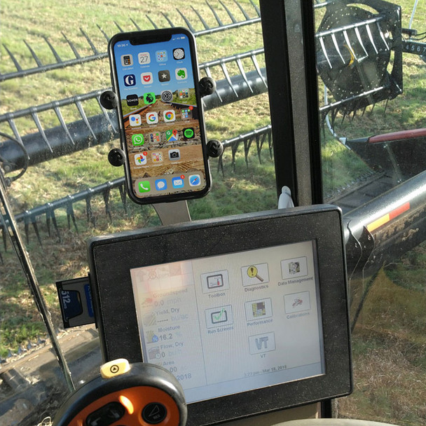 Phone Holder kit for a Case IH 600 Cab Monitor
