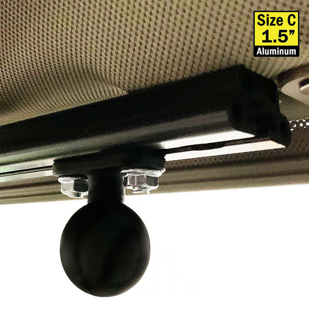 RAM Mount 1.5 inch ball for accessory rail in newer John Deere 7R, 8R and 9R cabs