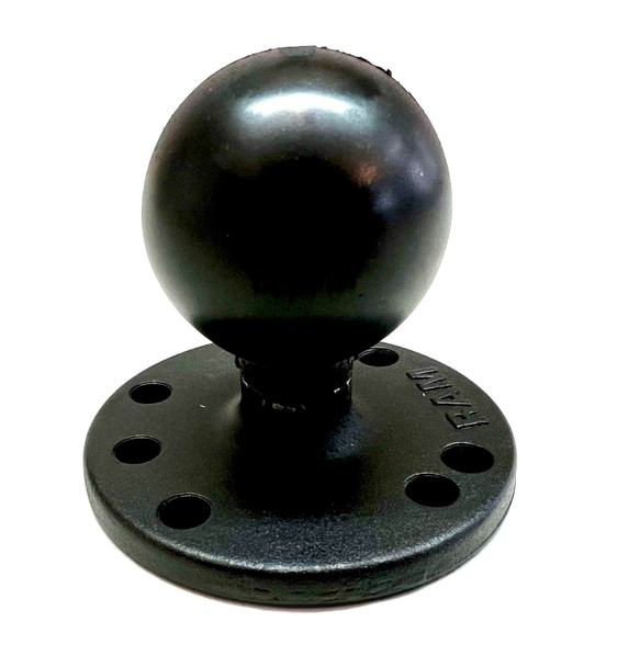 RAM RAM-202U mount Size C 1.5" rubber ball with  2.5" Round Base w/ AMPs Hole Pattern