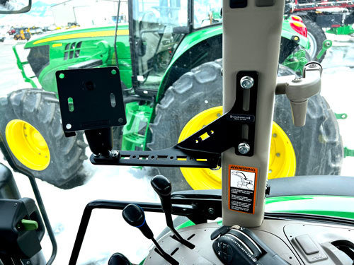 Side Window Monitor Mount for John Deere 5-Series and 6-Series Tractor Cabs