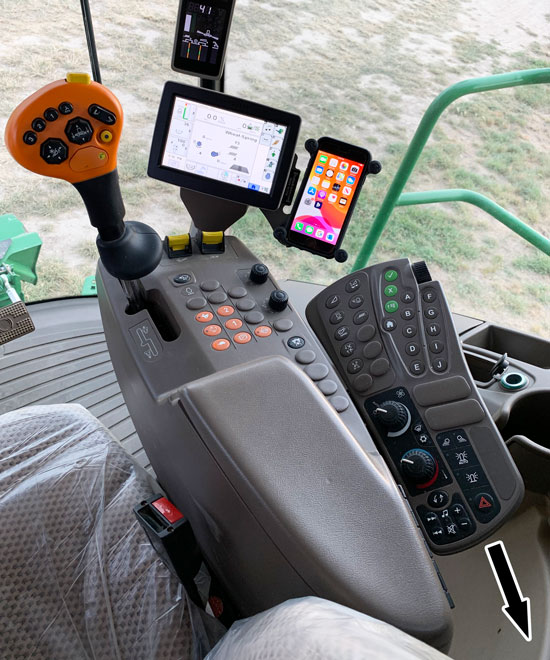 Solid Phone Holder for John Deere Combine Cabs 