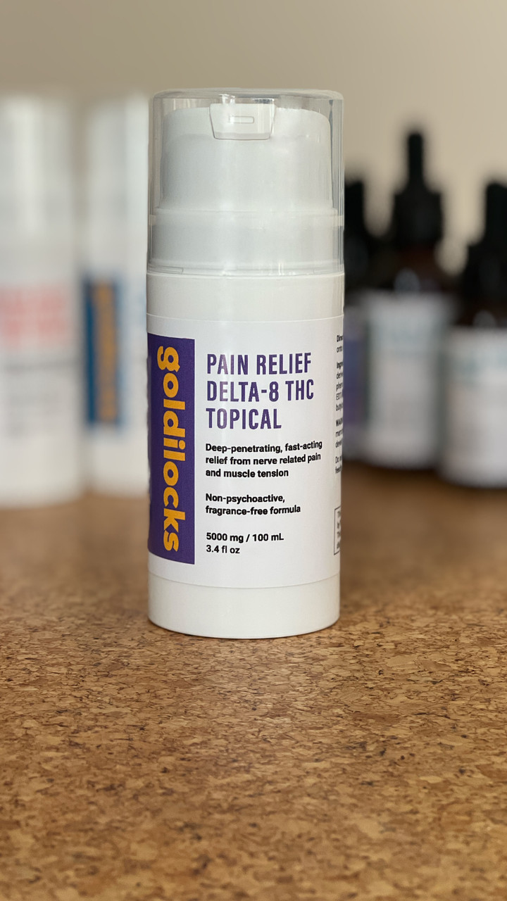 Goldilocks UNSCENTED 5% Delta-8 THC Topical for Muscle Pain Relief
