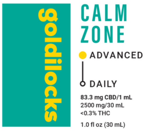 Goldilocks™ (83.3 mg) High Potency CBD  2500 mg / 30 mL
