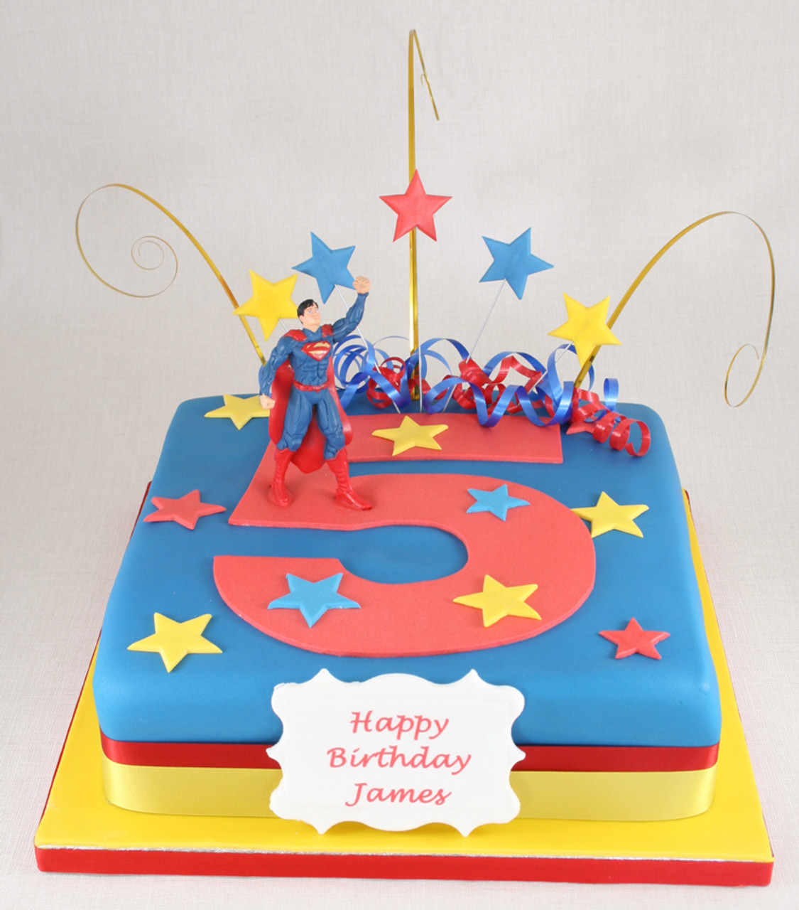 2-tier-superman-cake - CakenGifts.in