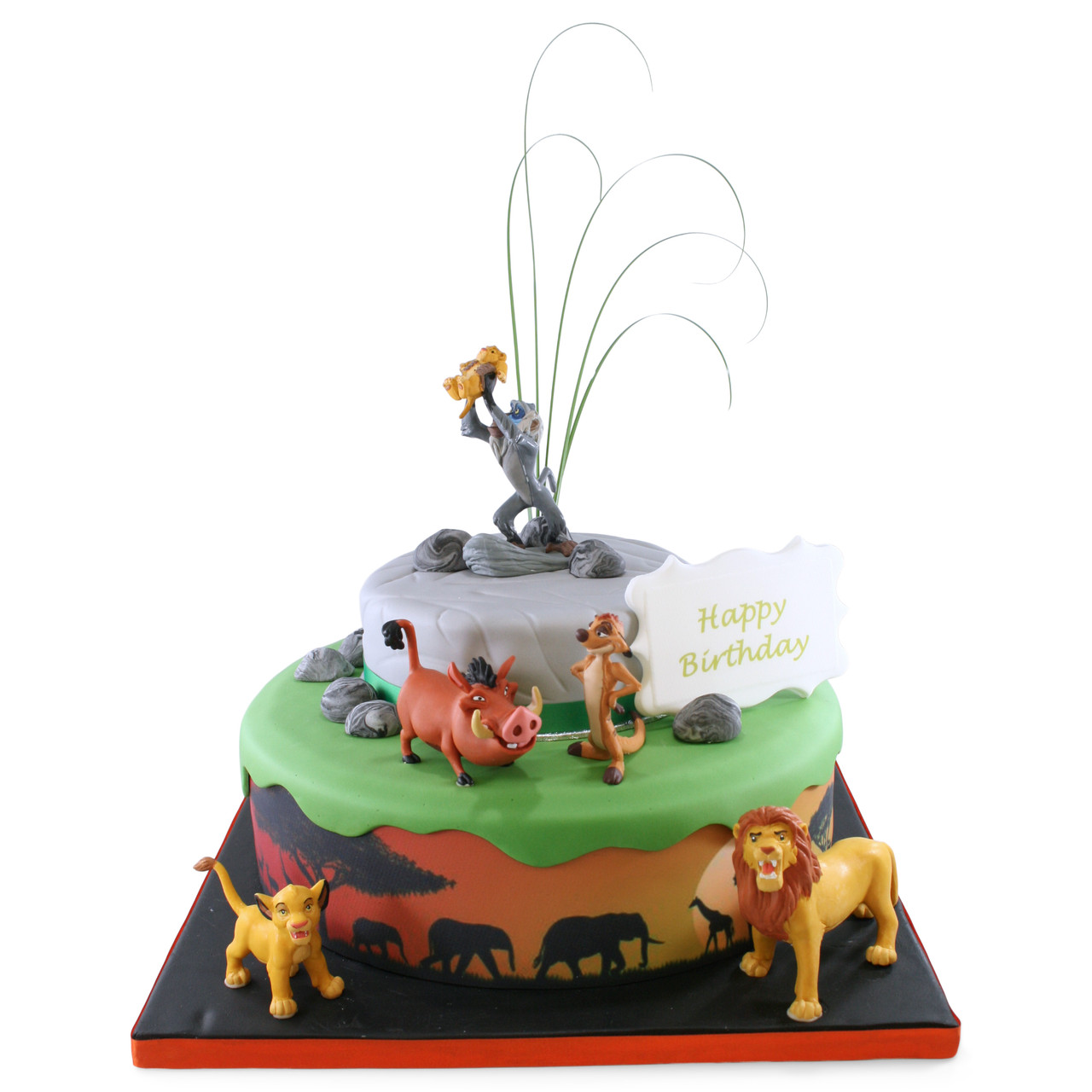 Lion King Cake with Simba Cake Topper - How to Make | Decorated Treats