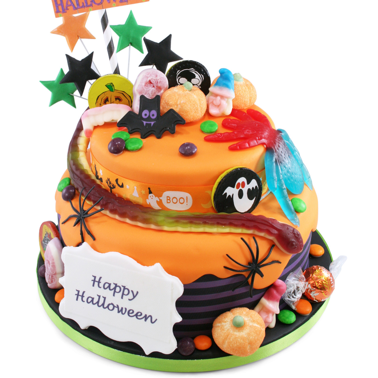 100+ Cute Halloween Cake Ideas : Pink Halloween Cake