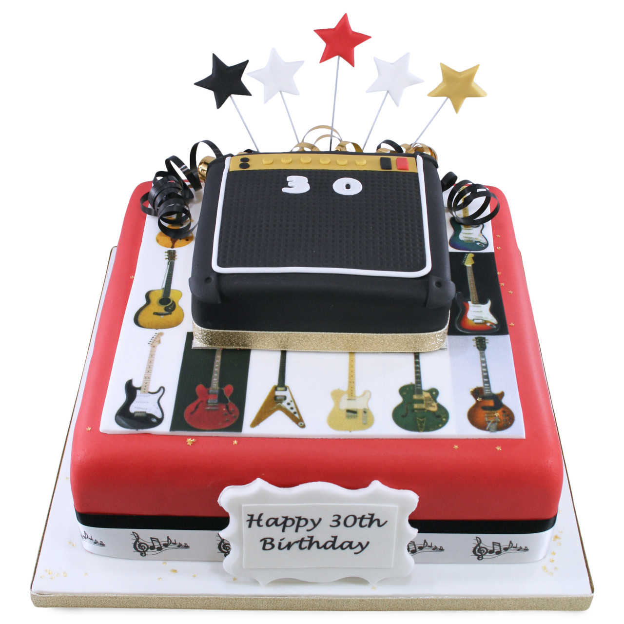 Amazon.com: Guitar Cake Toppers Music Theme Birthday Cake Toppers Electric  Guitar Model Rock And RollCake Decorations For Rockstar Theme Party Guitar  Party Bass Party Supplies (Red) : Toys & Games