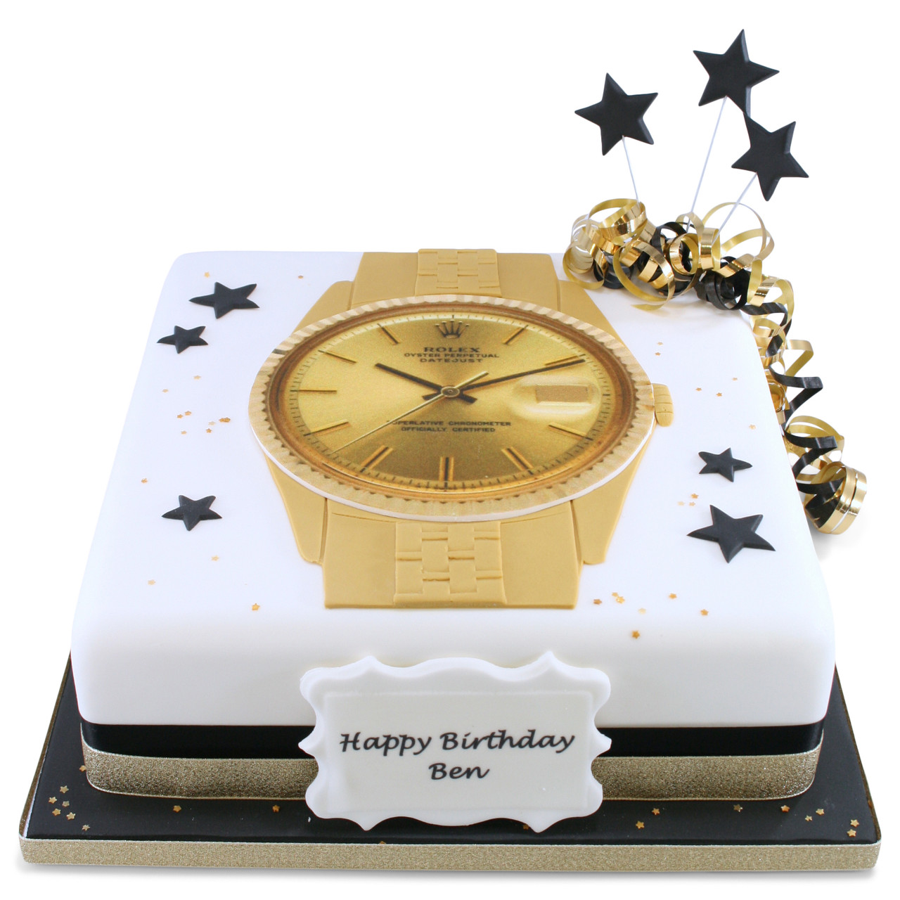 3D Rolex Watch shaped Wicked Chocolate cake covered in fon… | Flickr