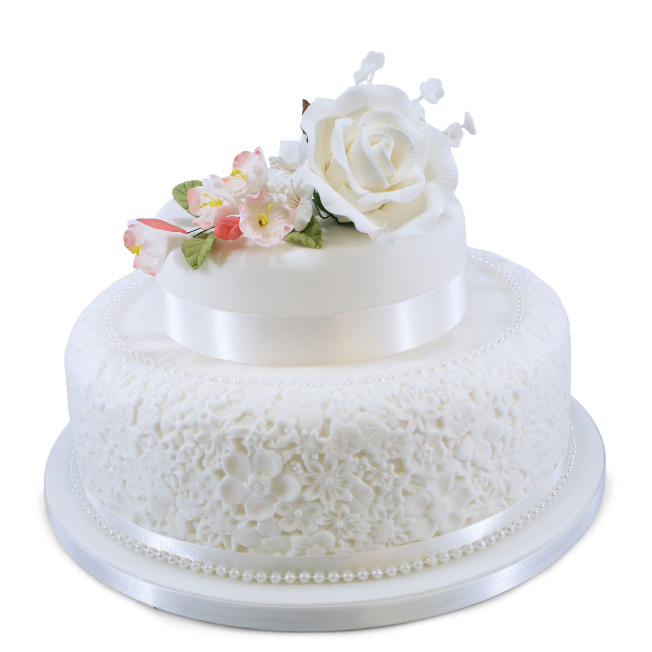 2 Tier Fondant Ruffle Cake | Personalised Engagement Cake for Couples –  Kukkr