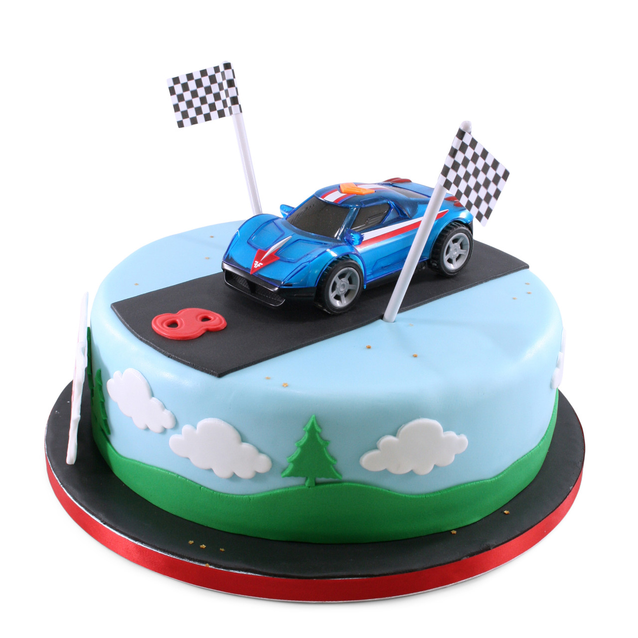 Amazon.com: JOYMEMO 25 PCS Vintage Two Fast Cake Decorations for Boys - Blue  Race Car 2nd Birthday Cake Topper with Cupcake Toppers Double Sided, Let's  Go Racing Checkered Flag 2 Years Old