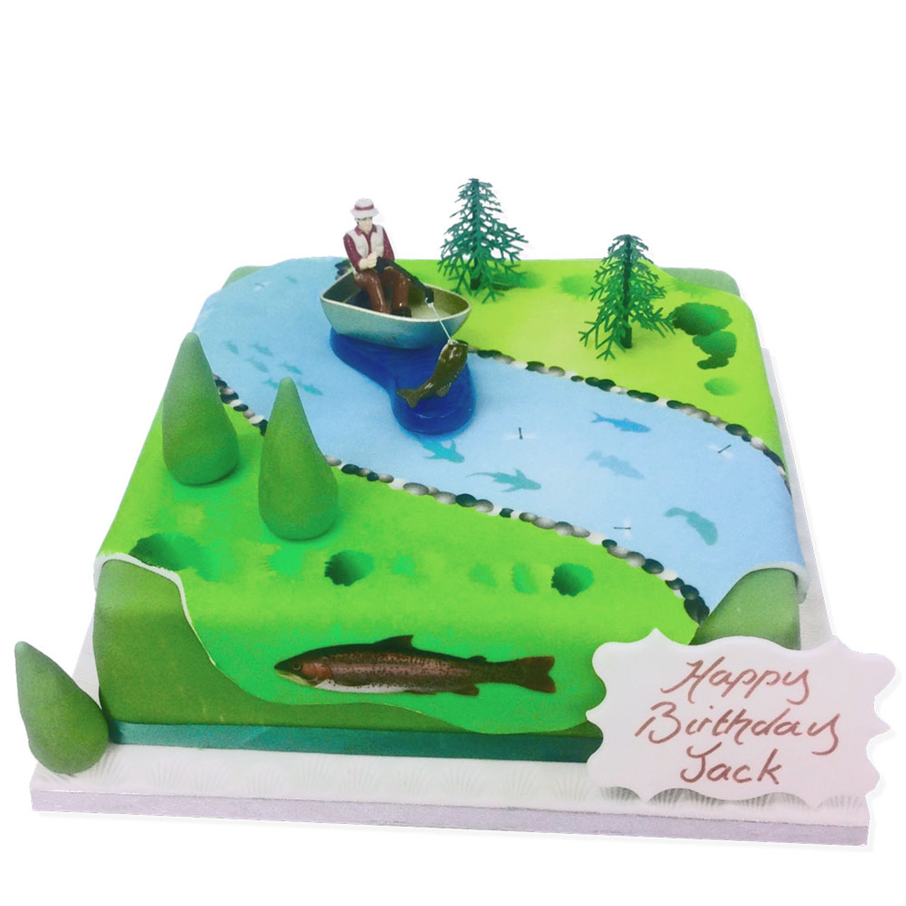 Buy Fisherman Birthday Cake Topper Display Fisherman Online in India - Etsy