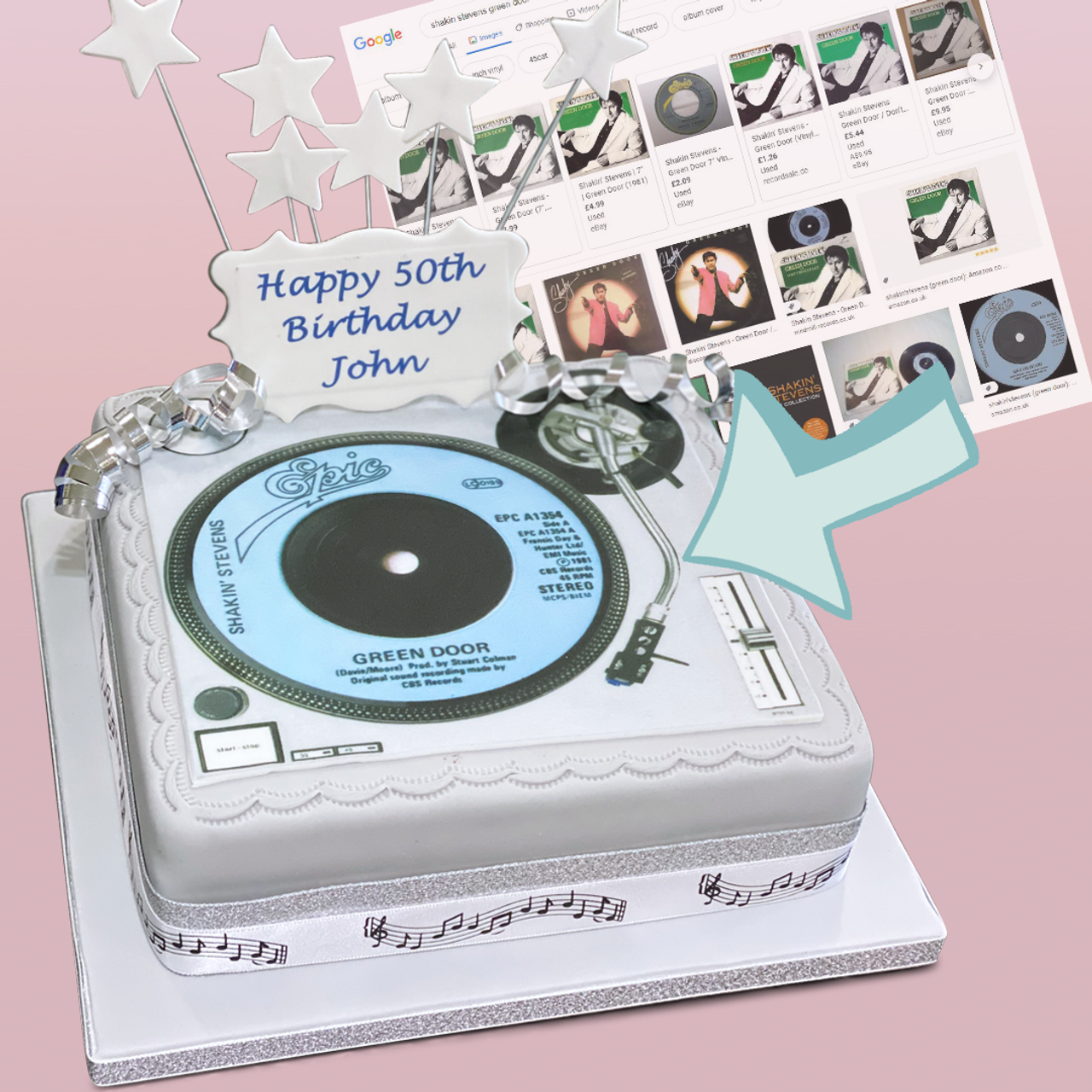 Photo album open book 60th birthday cake