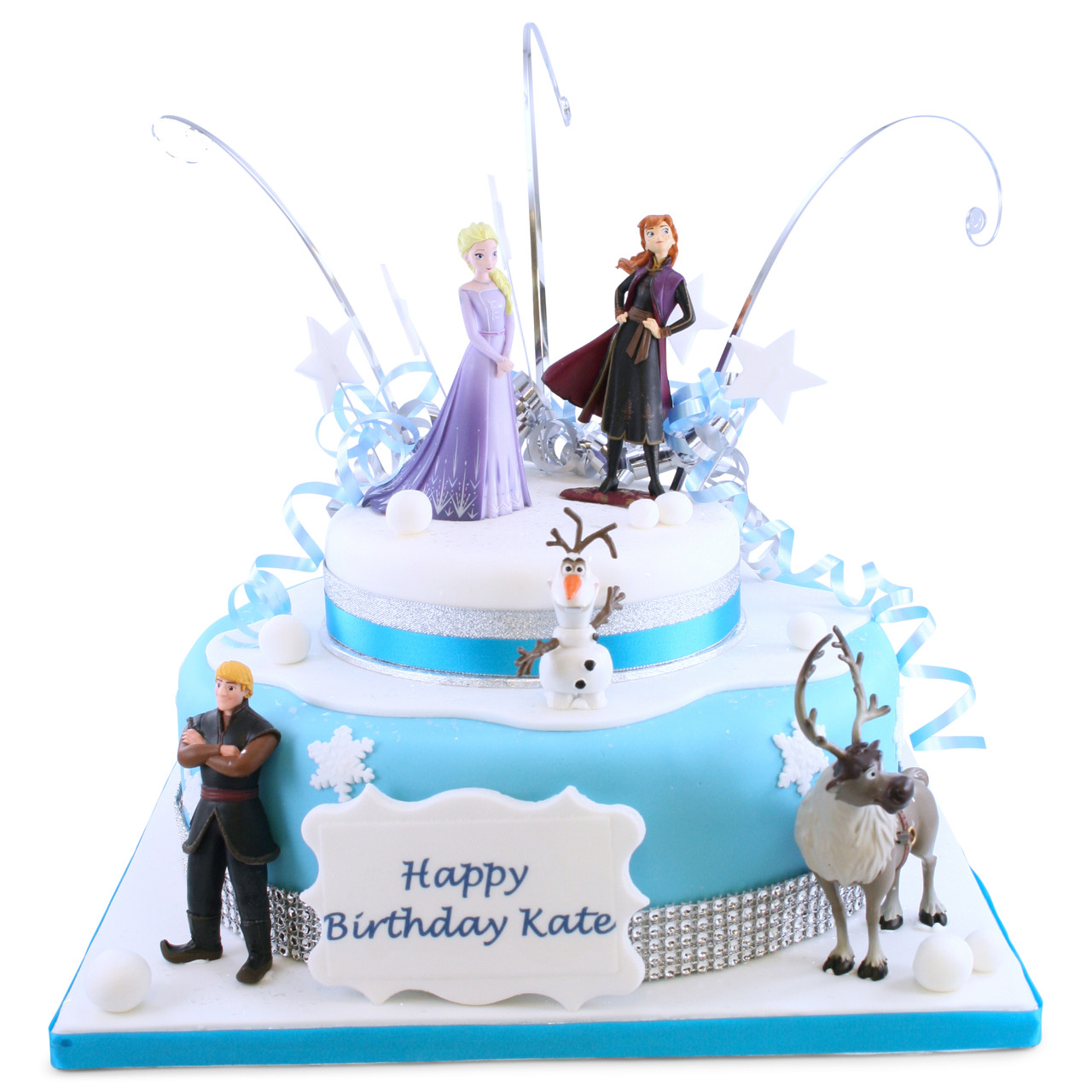 Frozen Elsa & Olaf Inspired Globe Drip Cake