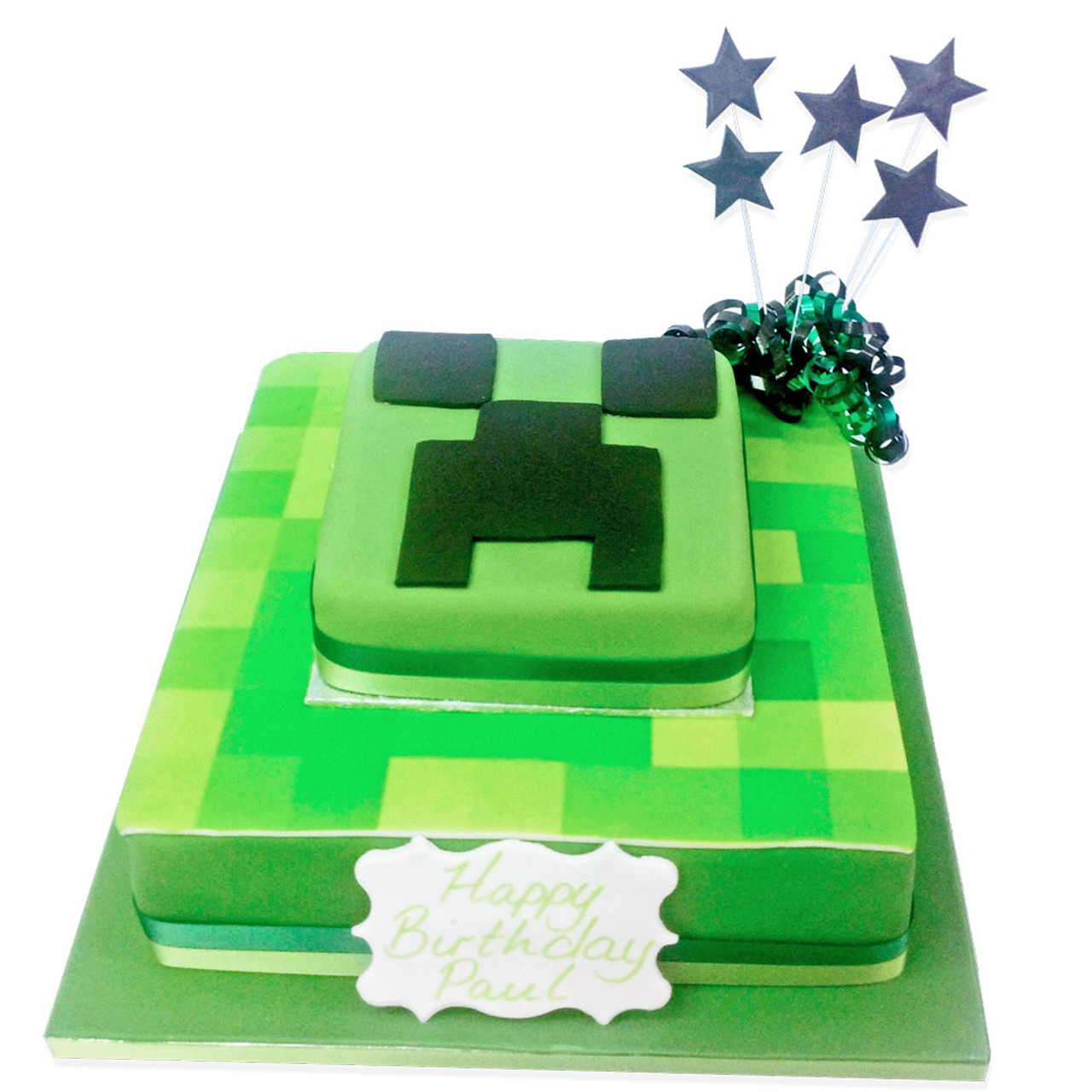 Minecraft Grass block Cake without Fondant | Adventures of Mel