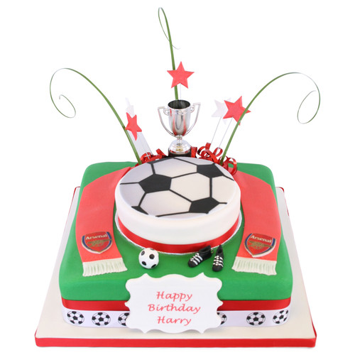 Football Team Birthday Two~Tier Cake