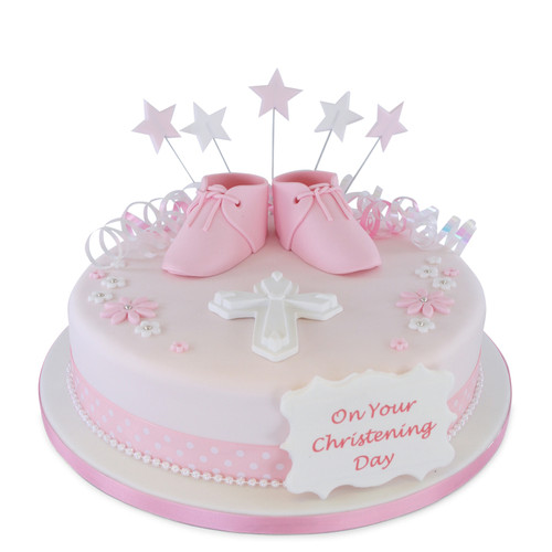 Baby Booties Christening Cake