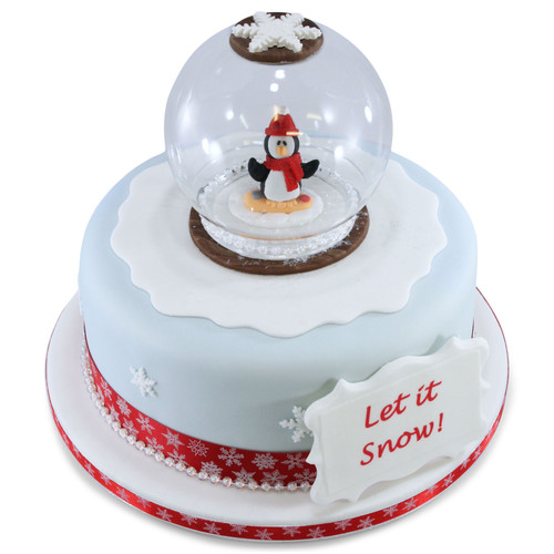 Penguin Snow Globe Cake