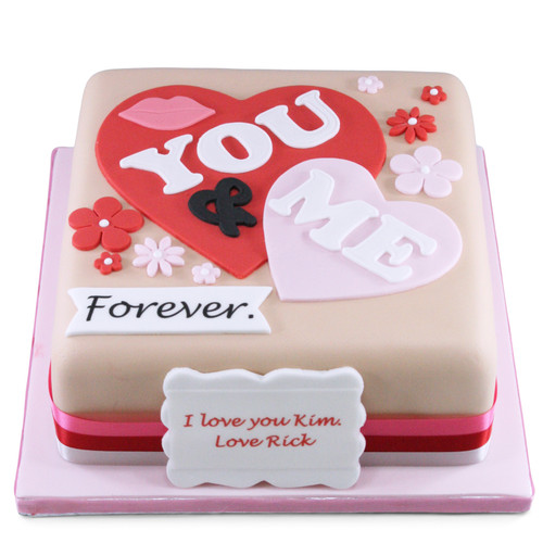 Forever You and Me Cake