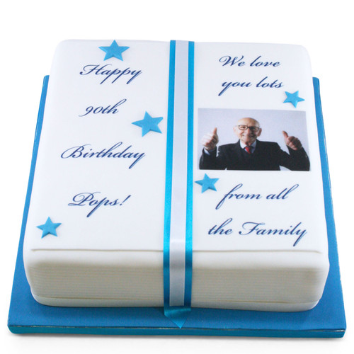 Personalised Book Cake in Blue