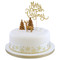 Golden Sparkle Christmas Cake