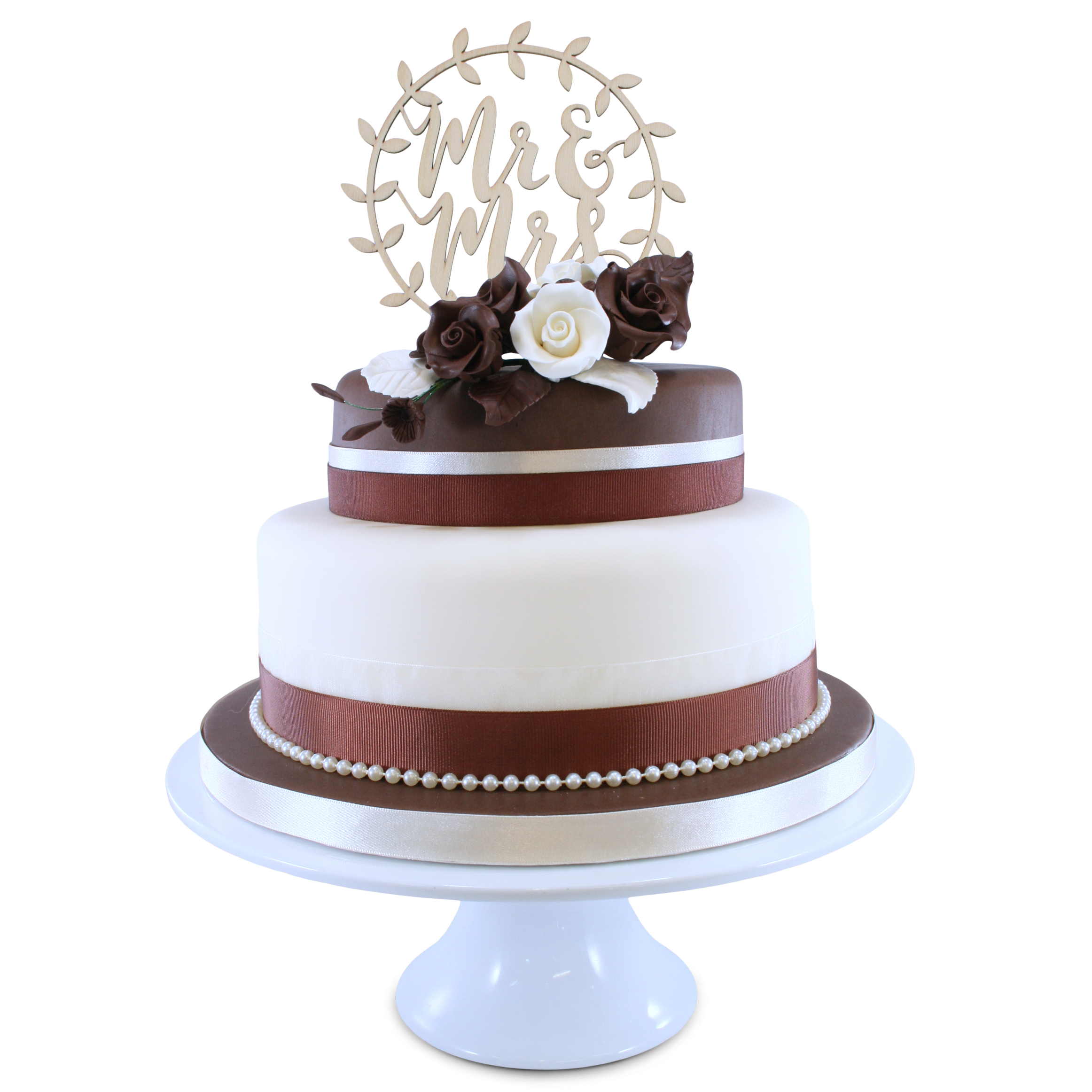 Dripping chocolate wedding cake half and half - Decorated - CakesDecor