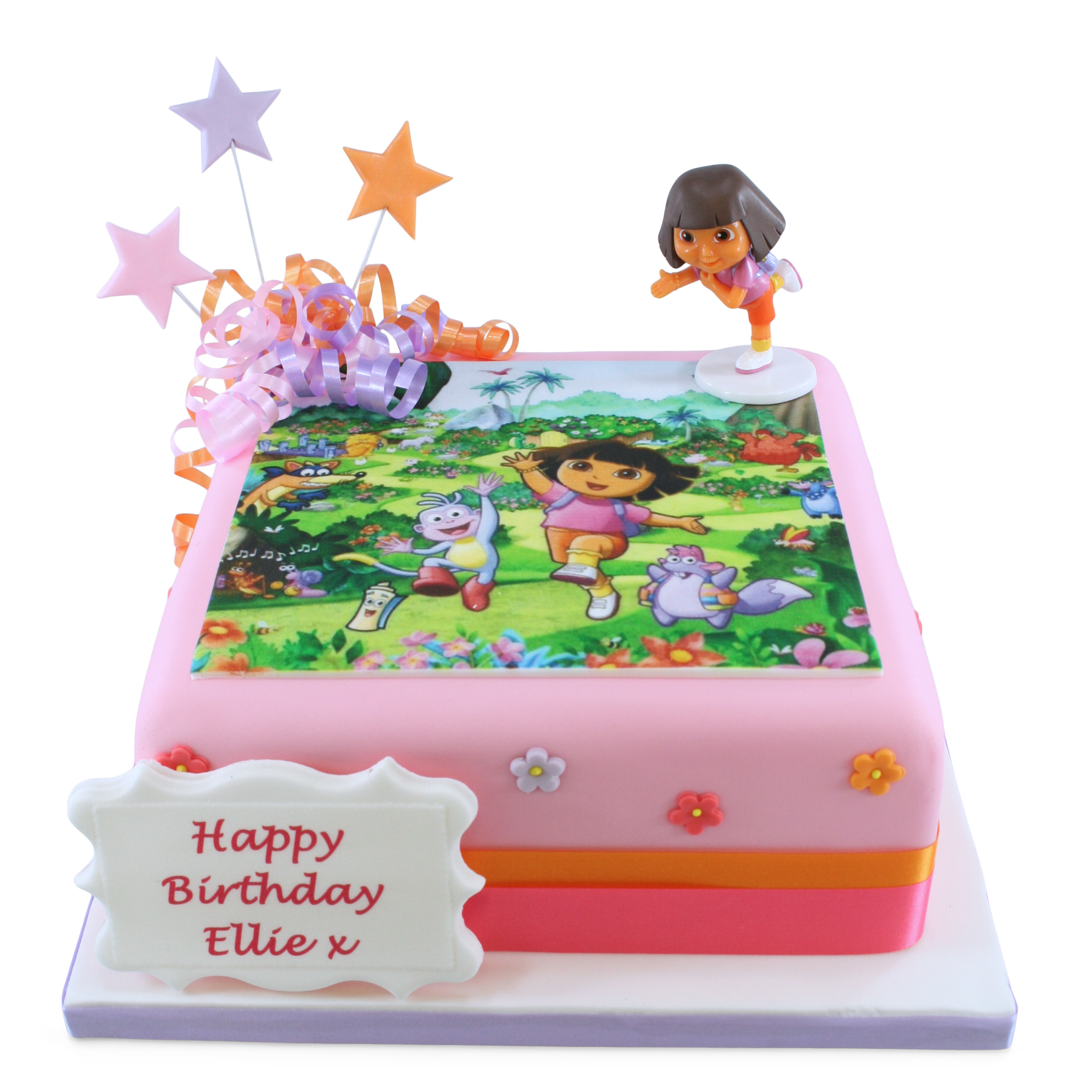 dora 4th birthday cake