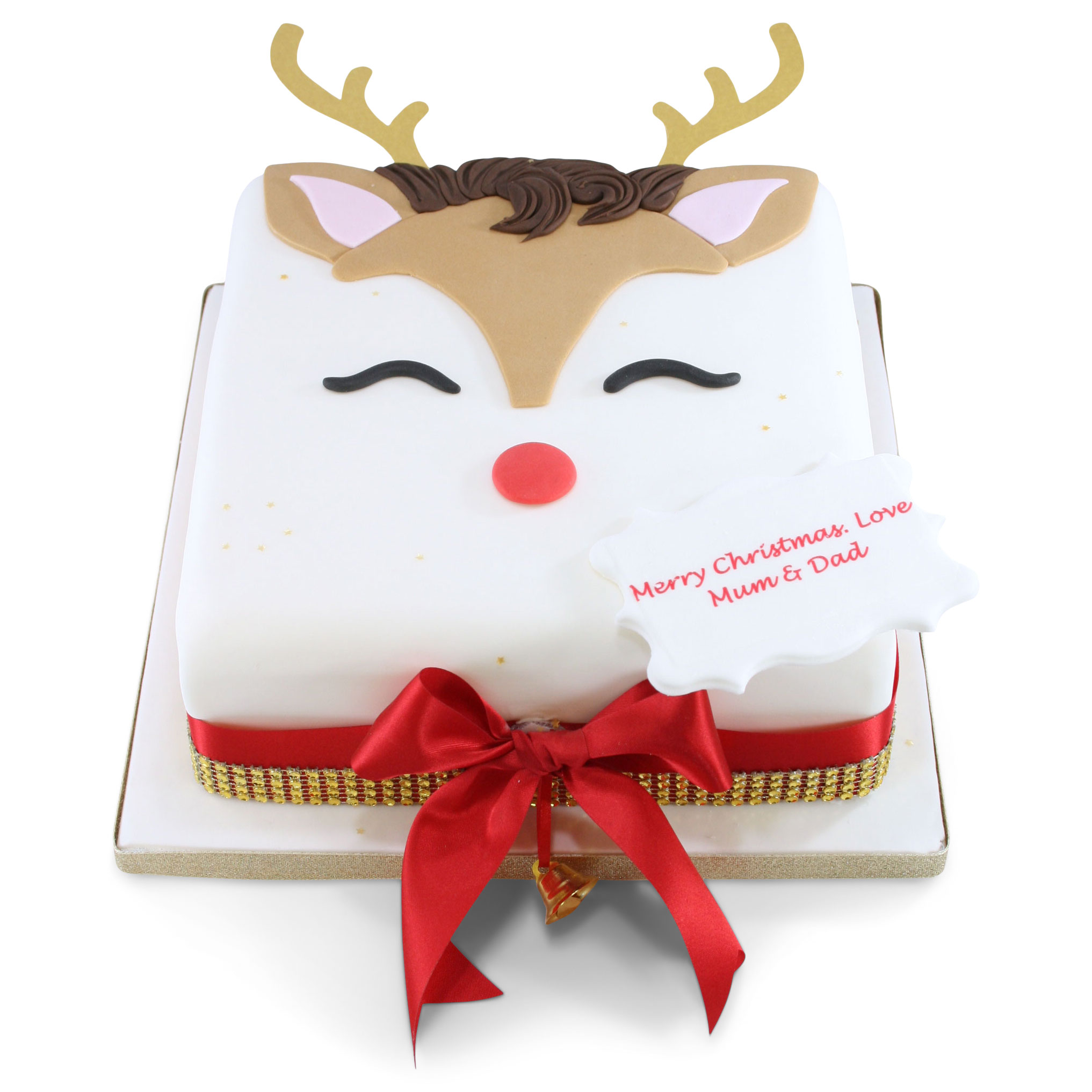 Christmas Reindeer Cake | Rudolph the Red Nosed Reindeer Cake - YouTube