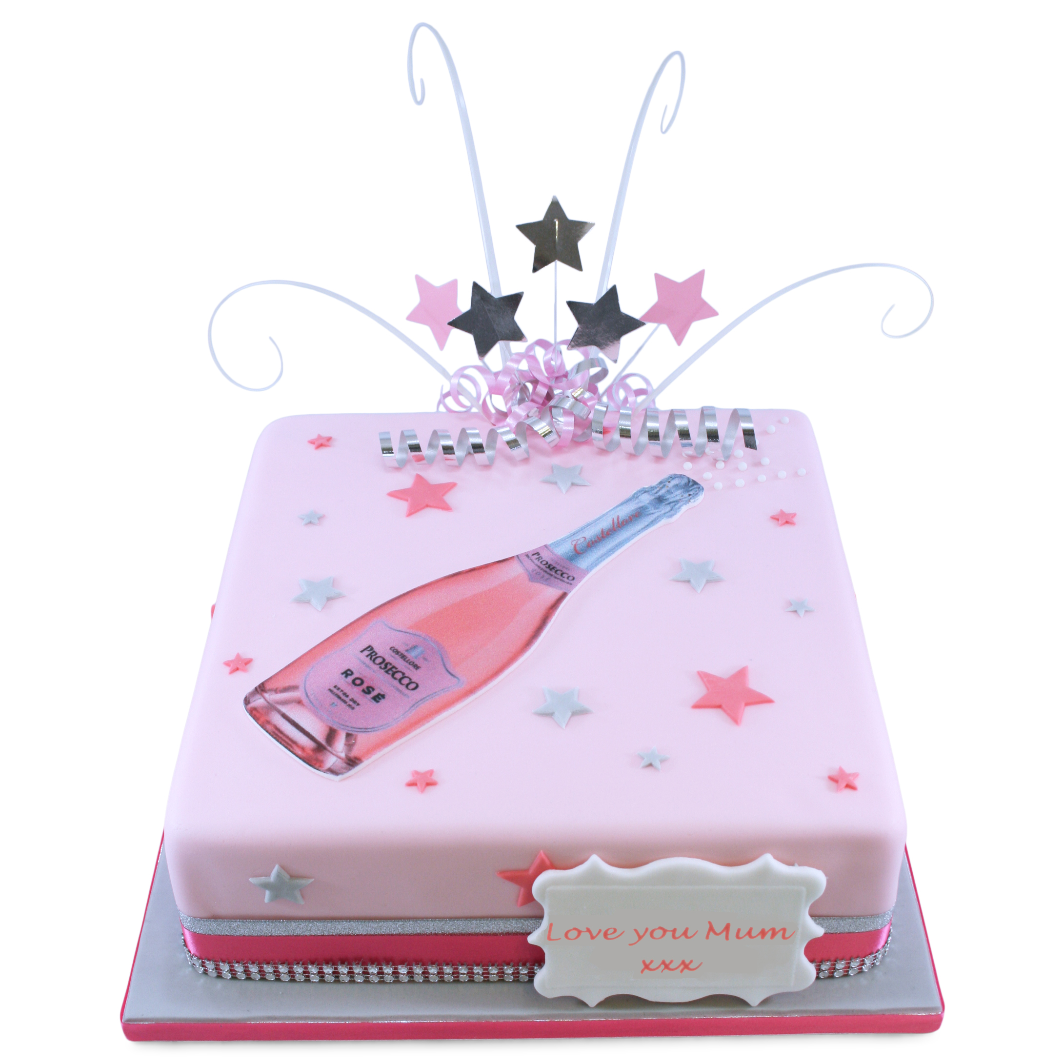 Strawberry and Prosecco Celebration Cake